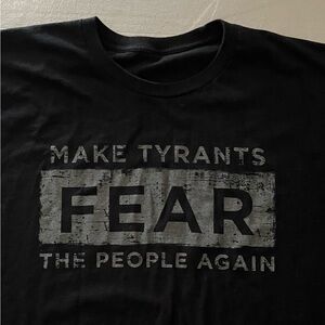Nine Line Apparel Make Tyrants Fear The People Again T-Shirt Men's XL Black